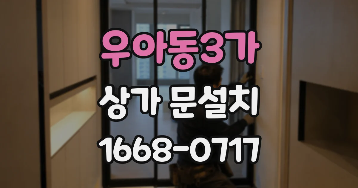 우아동3가 상가 문설치