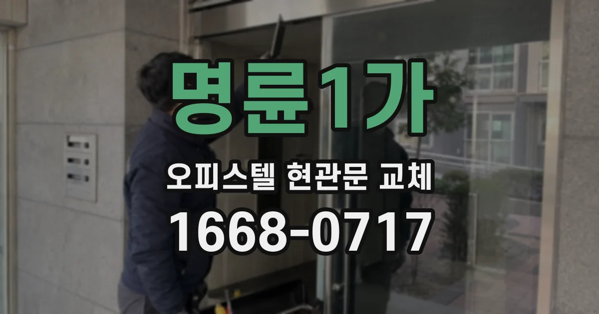 명륜1가 오피스텔 현관문 교체
