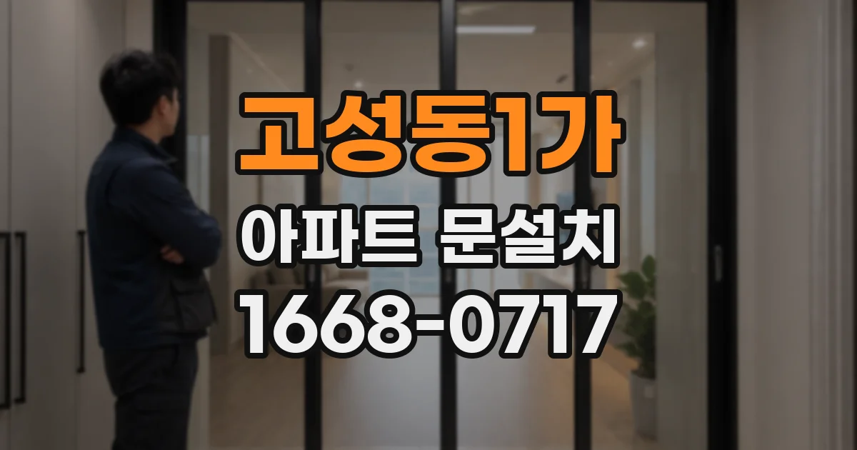 고성동1가 아파트 문설치
