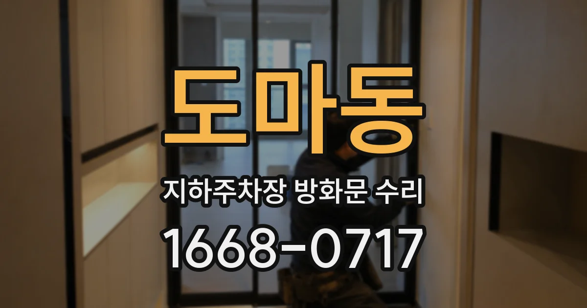 도마동 지하주차장 방화문 수리