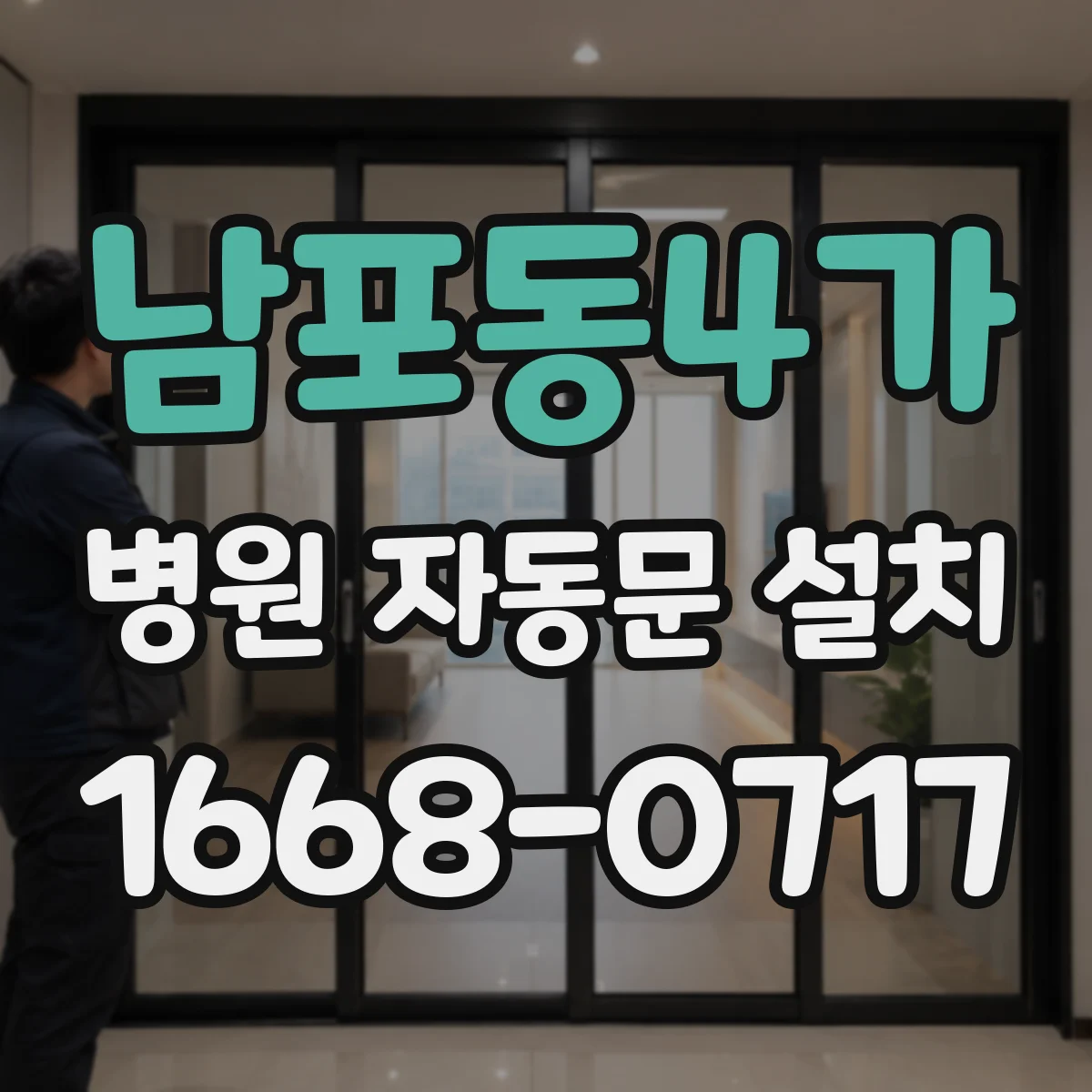 남포동4가 병원 자동문 설치