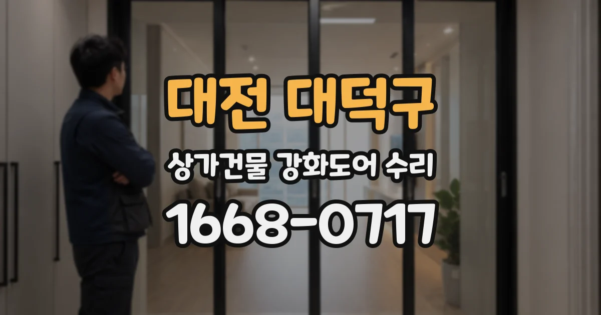 대전 대덕구 상가건물 강화도어 수리