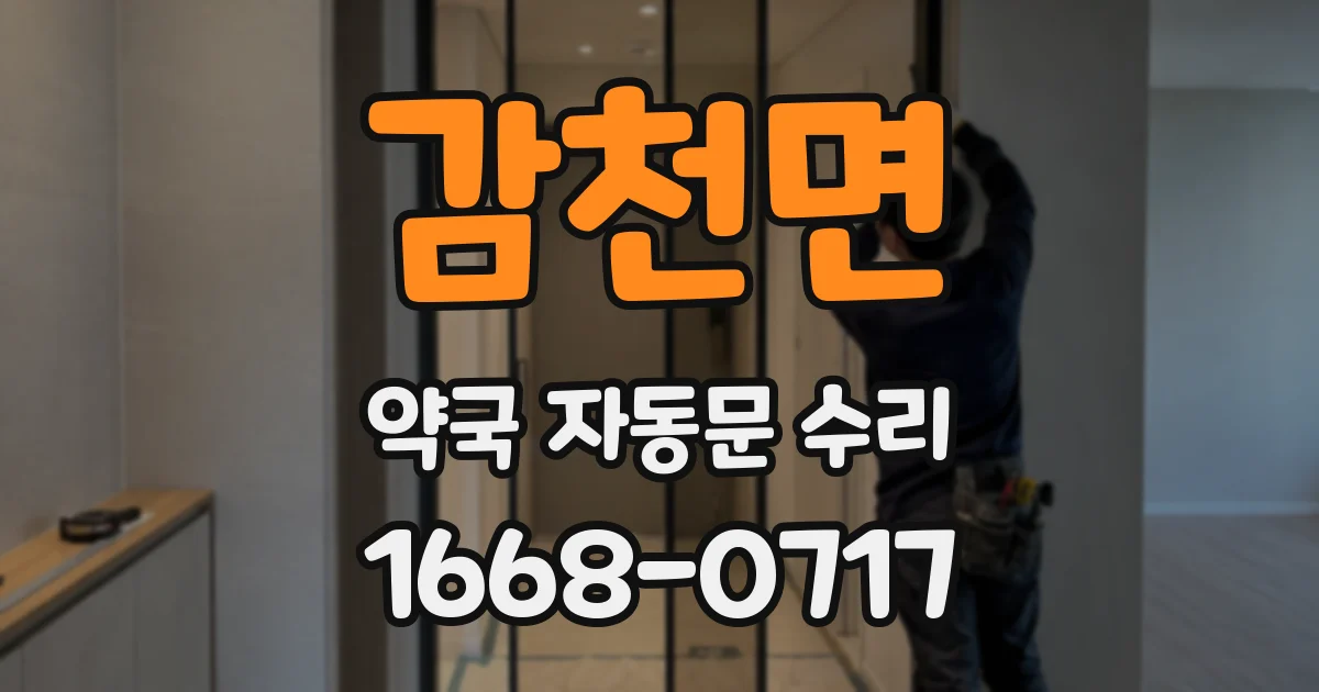 감천면 약국 자동문 수리