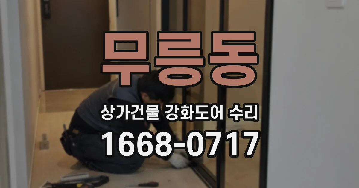 무릉동 상가건물 강화도어 수리