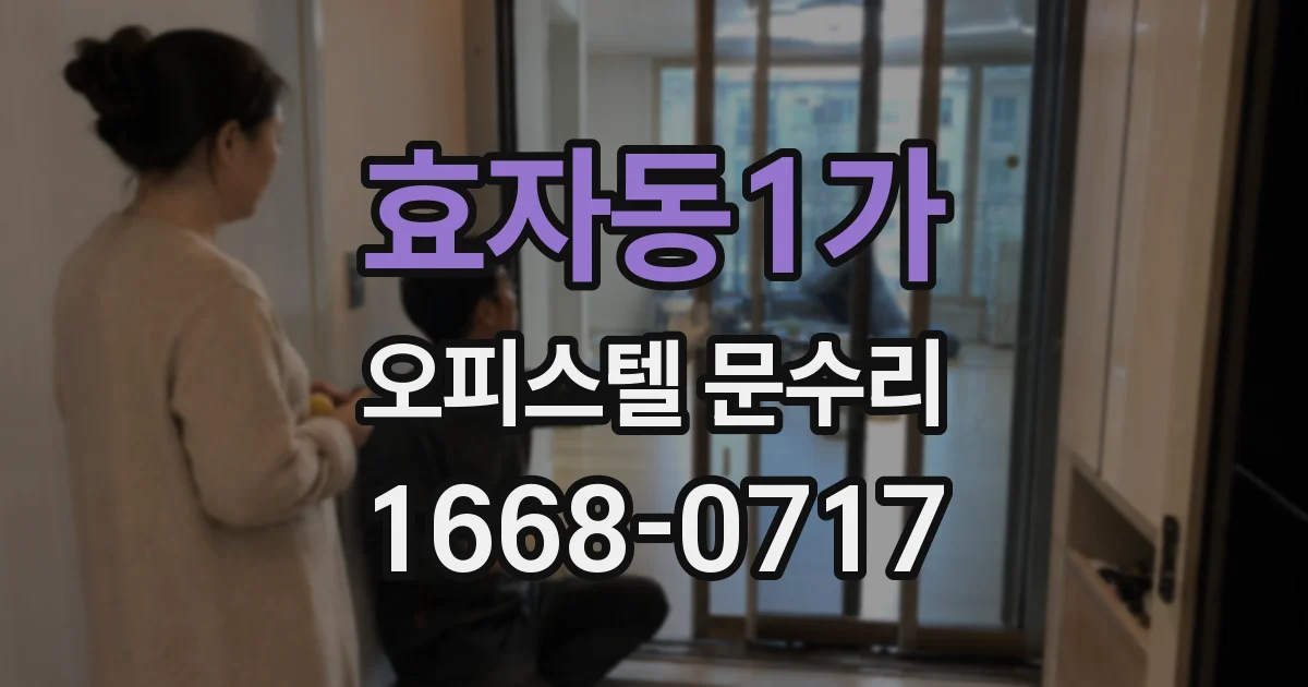 효자동1가 오피스텔 문수리