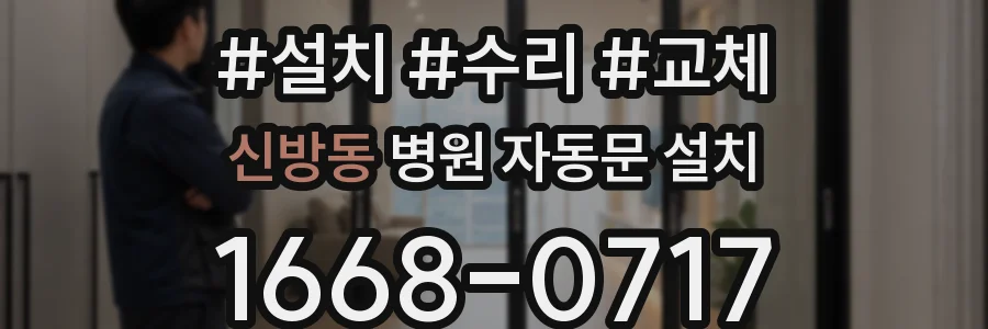 신방동 병원 자동문 설치