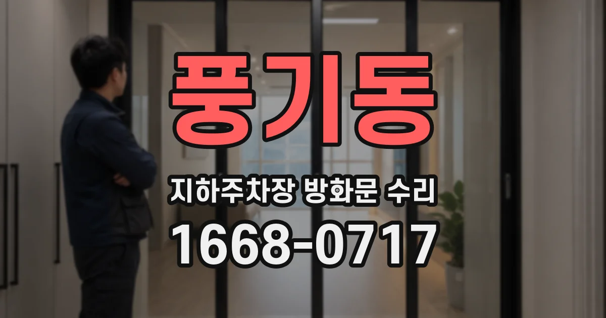 풍기동 지하주차장 방화문 수리