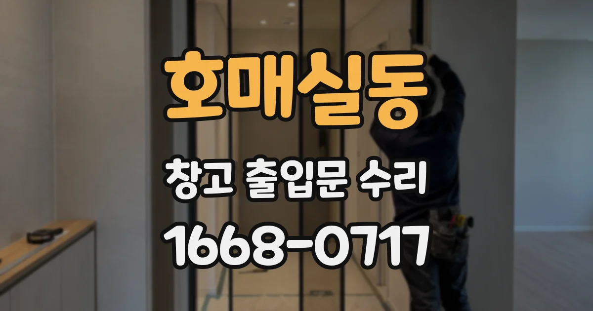 호매실동 창고 출입문 수리
