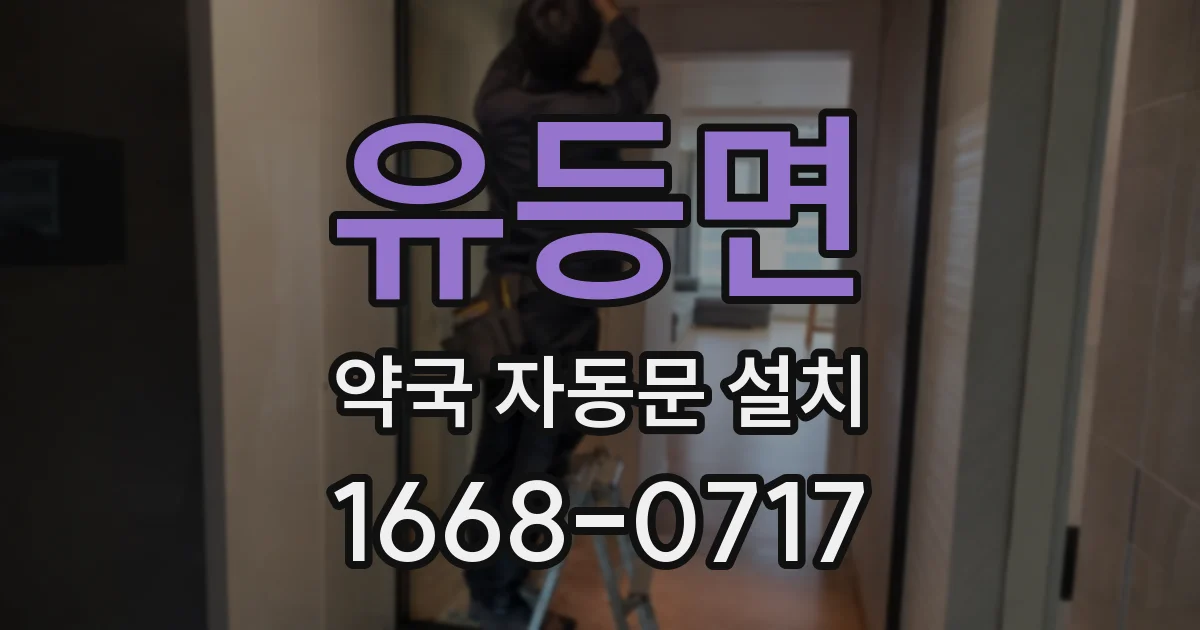 유등면 약국 자동문 설치