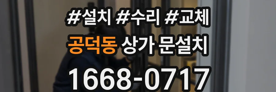 공덕동 상가 문설치