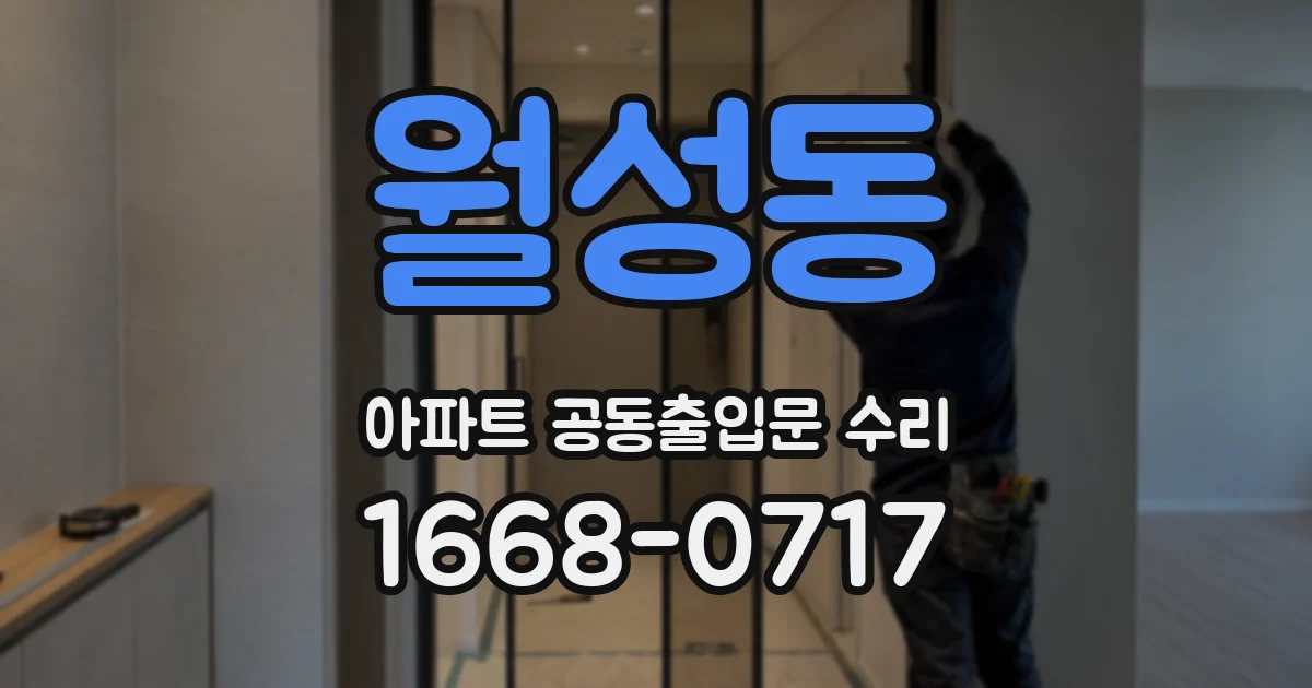 월성동 아파트 공동출입문 수리