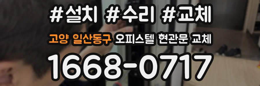 고양 일산동구 오피스텔 현관문 교체