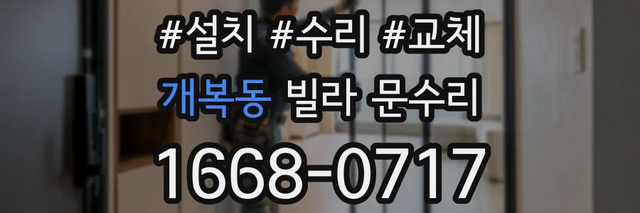 개복동 빌라 문수리