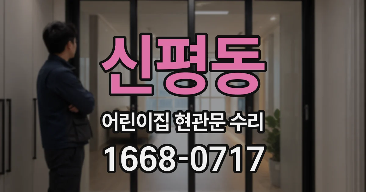 신평동 어린이집 현관문 수리