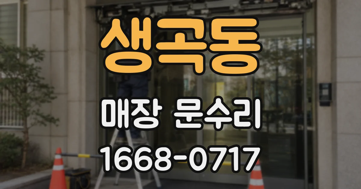 생곡동 매장 문수리