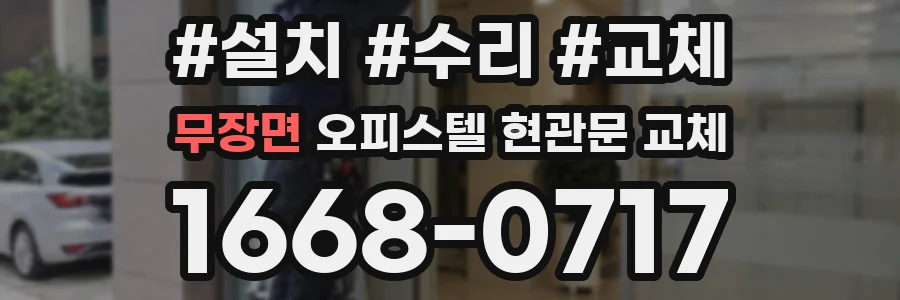 무장면 오피스텔 현관문 교체