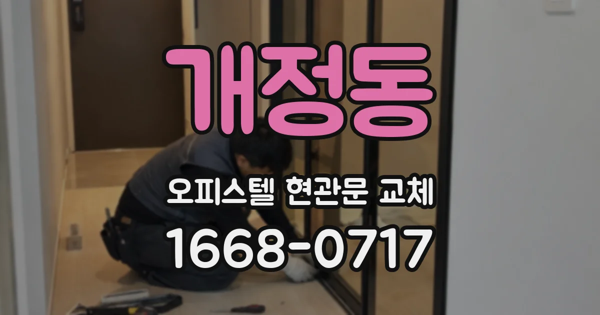 개정동 오피스텔 현관문 교체