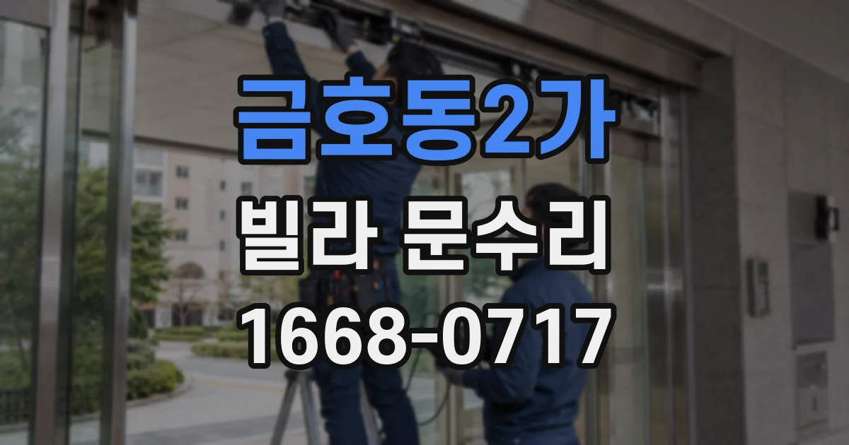 금호동2가 빌라 문수리