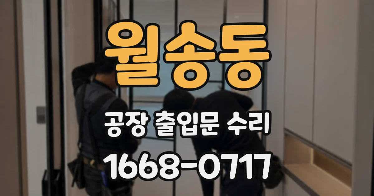 월송동 공장 출입문 수리