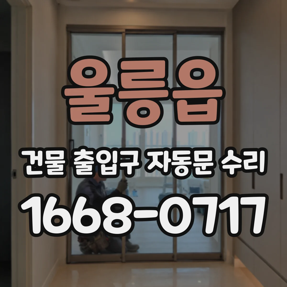 울릉읍 건물 출입구 자동문 수리