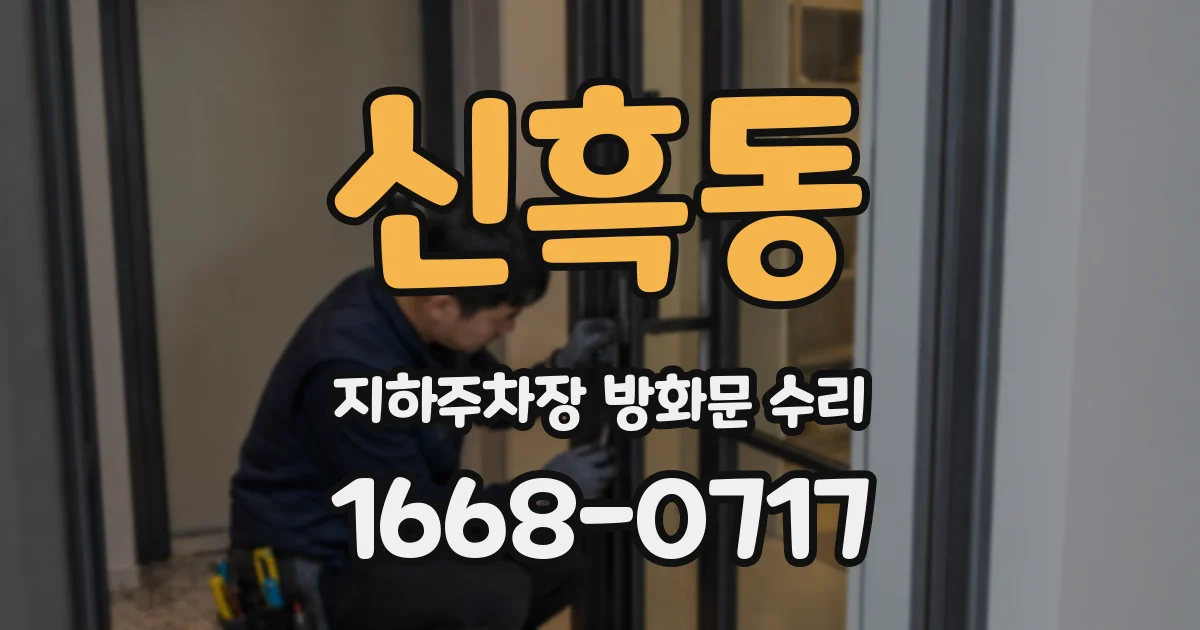 신흑동 지하주차장 방화문 수리