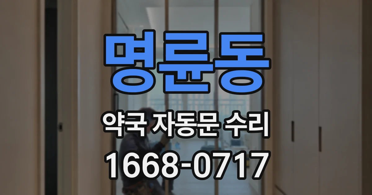 명륜동 약국 자동문 수리