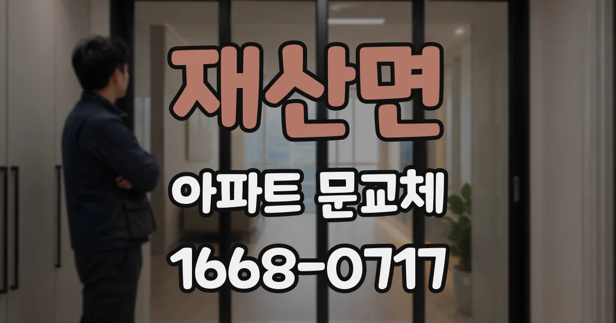 재산면 아파트 문교체