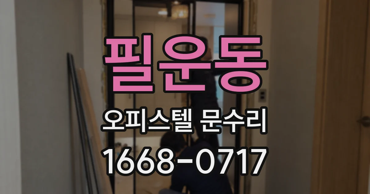 필운동 오피스텔 문수리