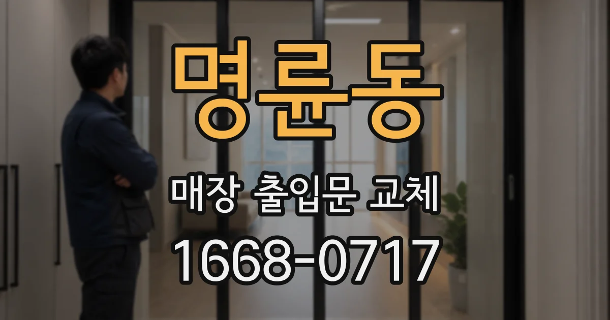 명륜동 매장 출입문 교체