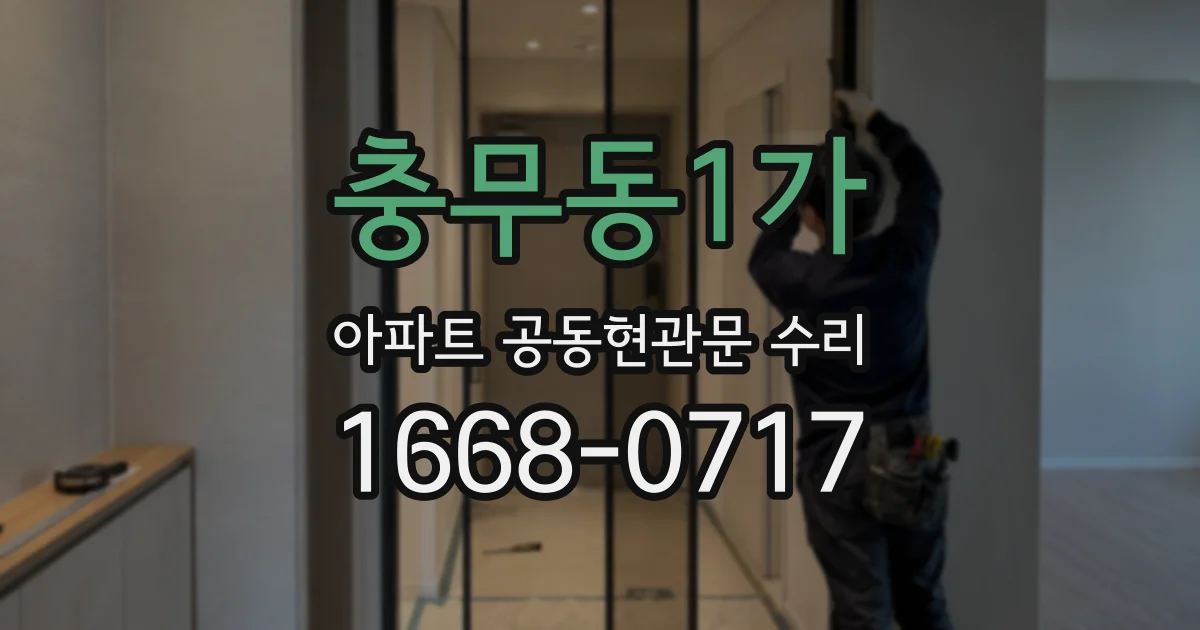 충무동1가 아파트 공동현관문 수리