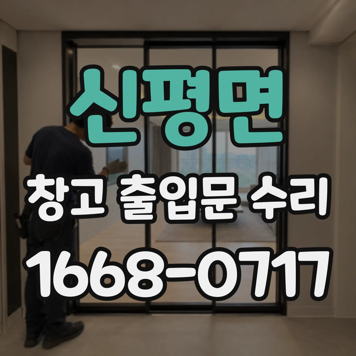 신평면 창고 출입문 수리