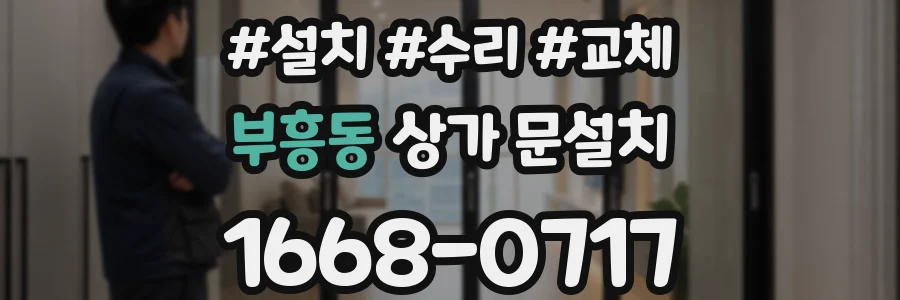 부흥동 상가 문설치