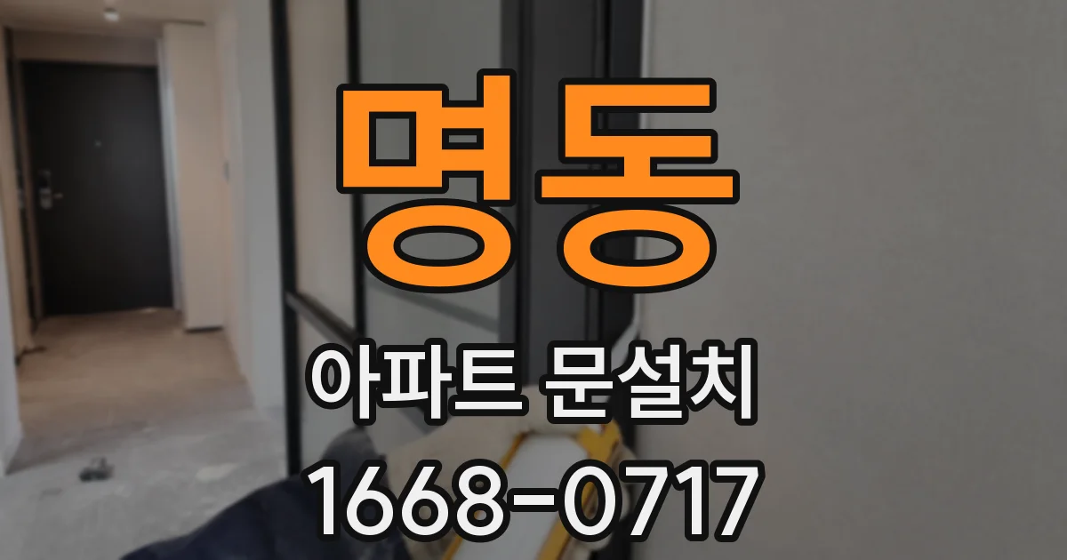 명동 아파트 문설치