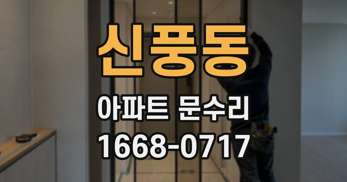 신풍동 아파트 문수리