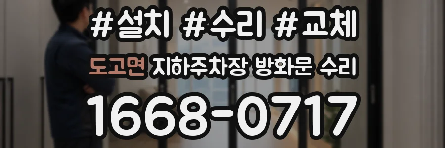 도고면 지하주차장 방화문 수리