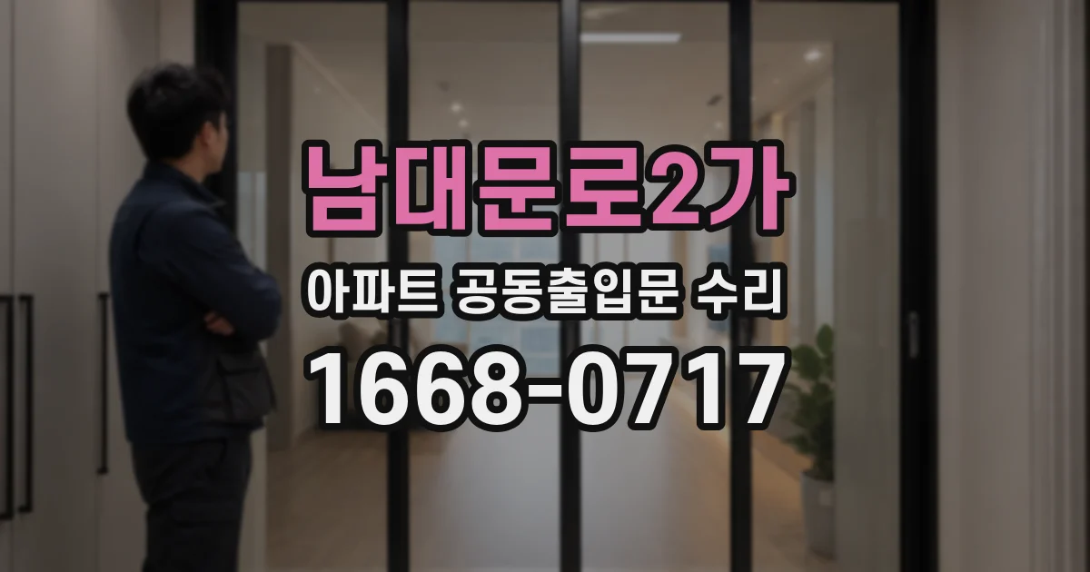 남대문로2가 아파트 공동출입문 수리