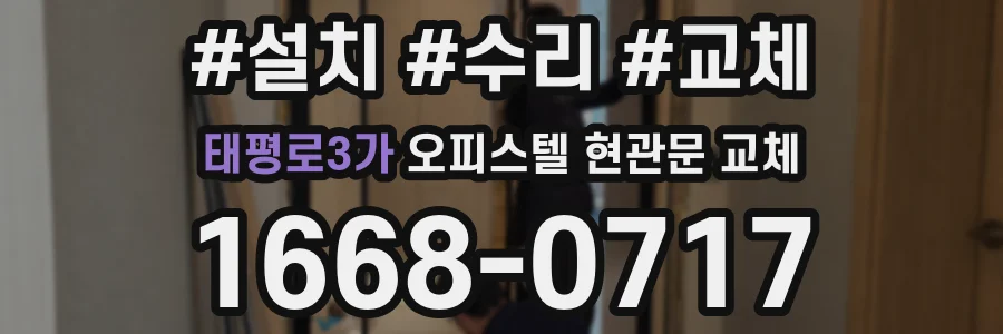 태평로3가 오피스텔 현관문 교체