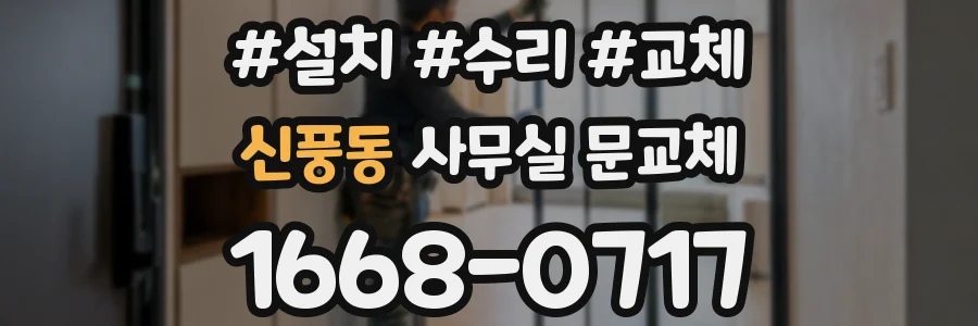 신풍동 사무실 문교체
