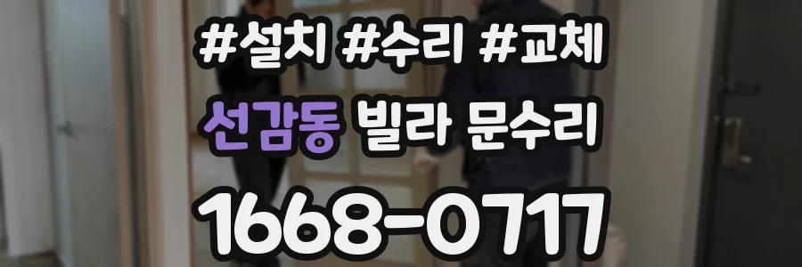 선감동 빌라 문수리