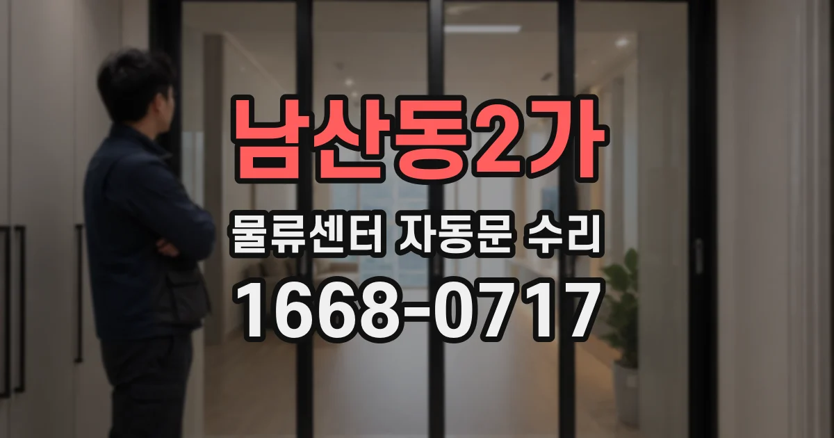 남산동2가 물류센터 자동문 수리