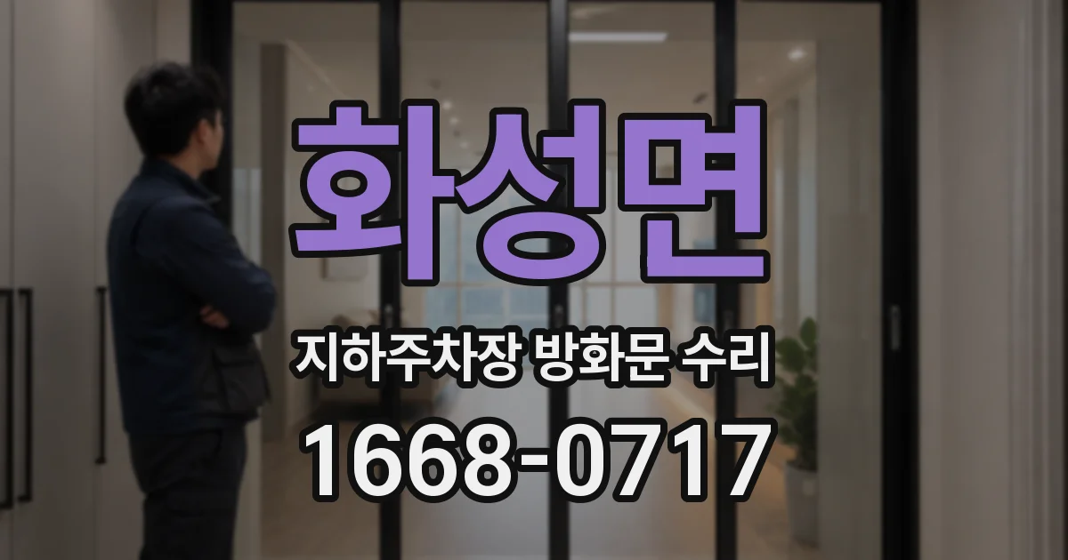 화성면 지하주차장 방화문 수리