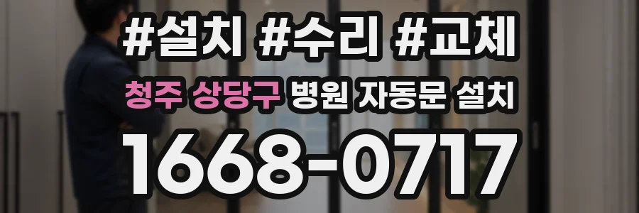 청주 상당구 병원 자동문 설치