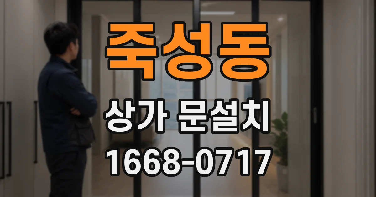 죽성동 상가 문설치