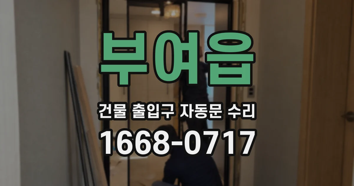 부여읍 건물 출입구 자동문 수리