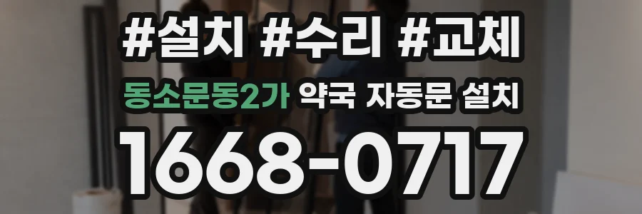 동소문동2가 약국 자동문 설치