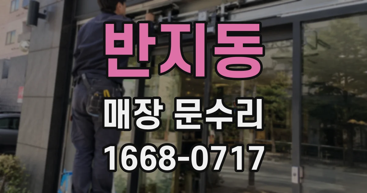 반지동 매장 문수리
