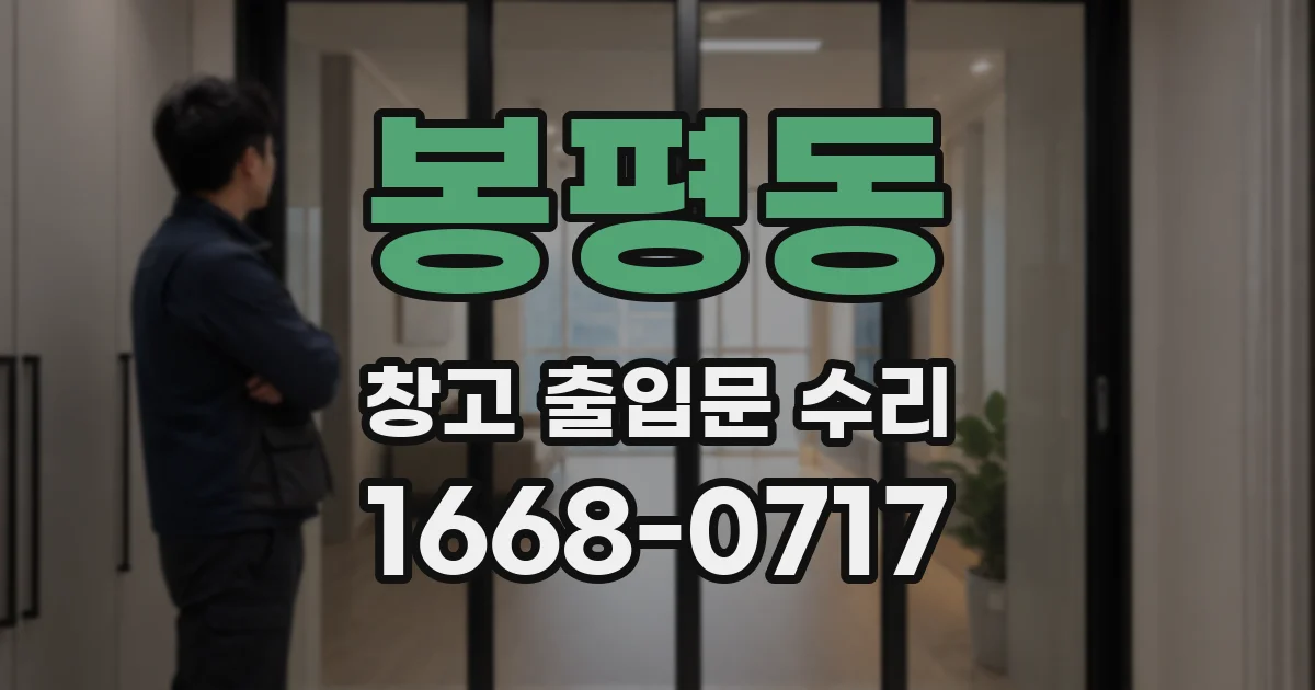 봉평동 창고 출입문 수리