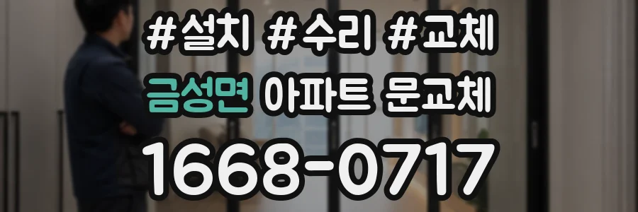 금성면 아파트 문교체