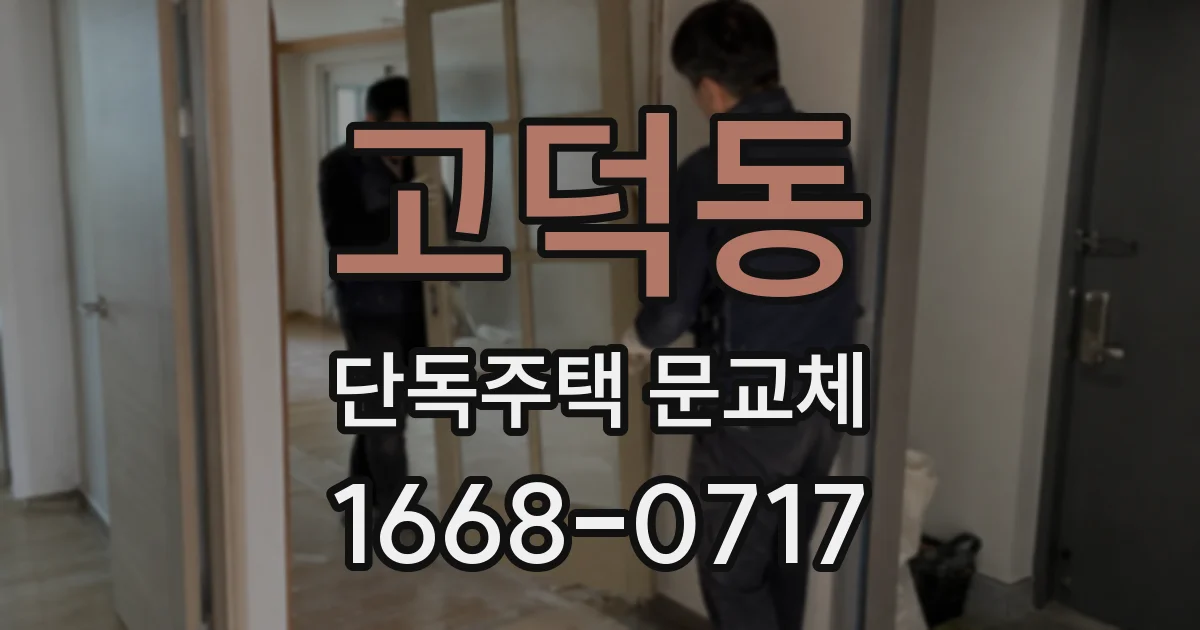 고덕동 단독주택 문교체