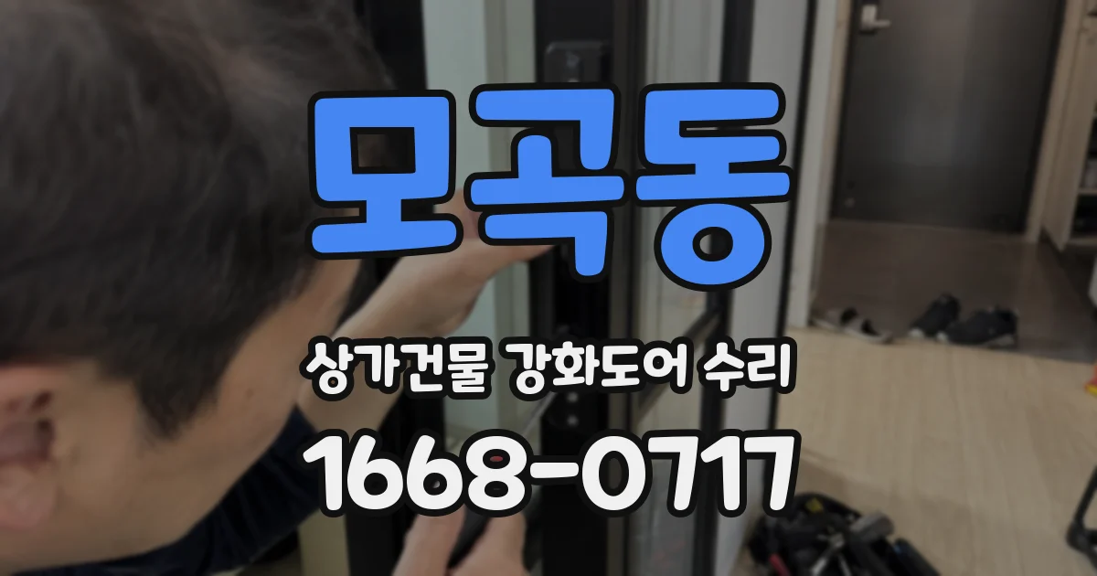 모곡동 상가건물 강화도어 수리